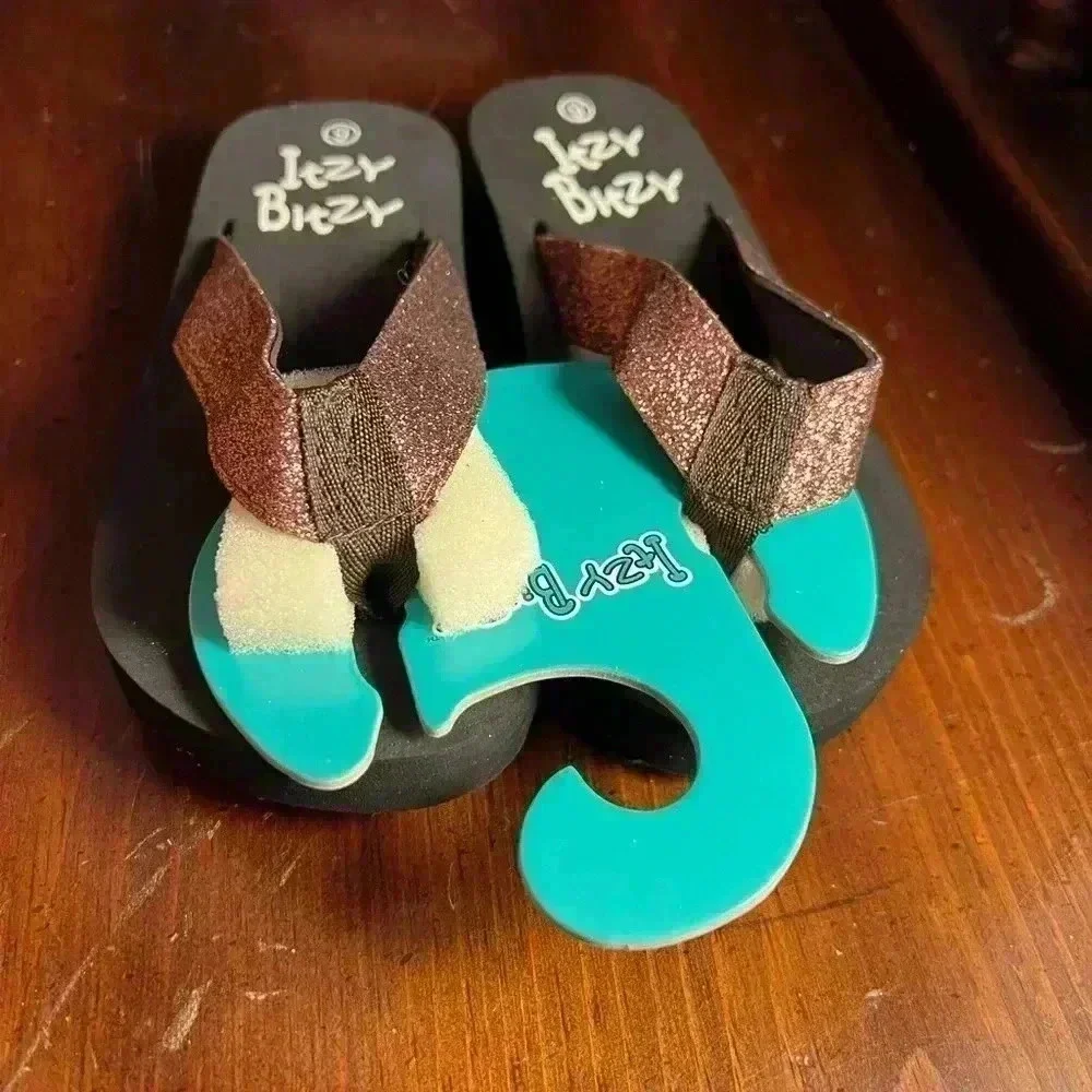 Toddler Size 9 Brown Sparkie Itzy Bitzy Flip-Flops